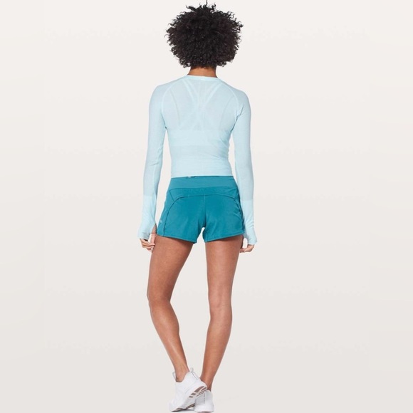 Lululemon Run Times Short II *4" in Teal Blue - Picture 3 of 8